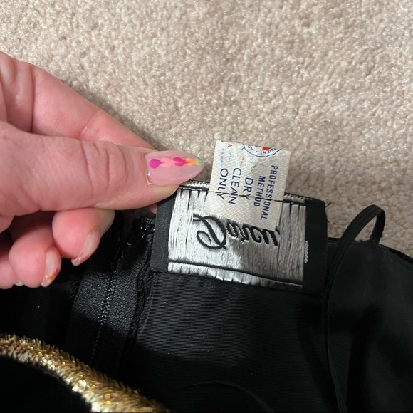 Vintage 80s Crushed Velvet Prom Party Dress by Darcy - Picture 3 of 9